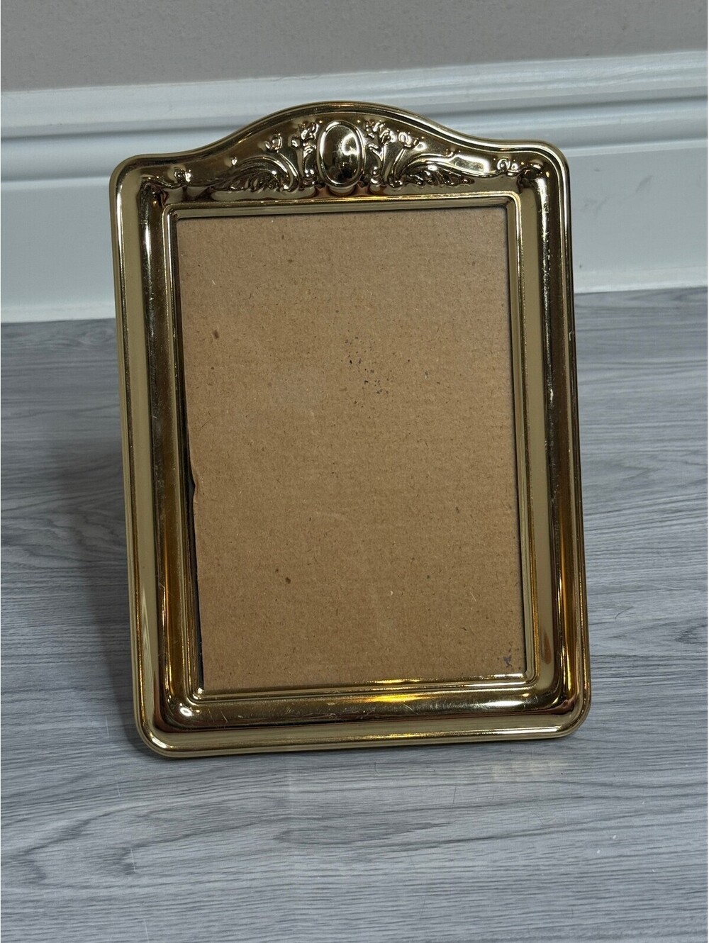 Vintage Style Ornate Gold Tone Picture Frame 5x7 Easel Back